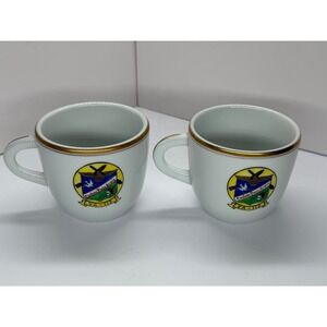 Fukagawa Arita Japan US Navy VA-112 Attack Squadron Coffee Cups Set of 2 Jim V.